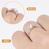 12pcs A Pack of 4 Sizes Ring Adjusters Transparent Spring Rope