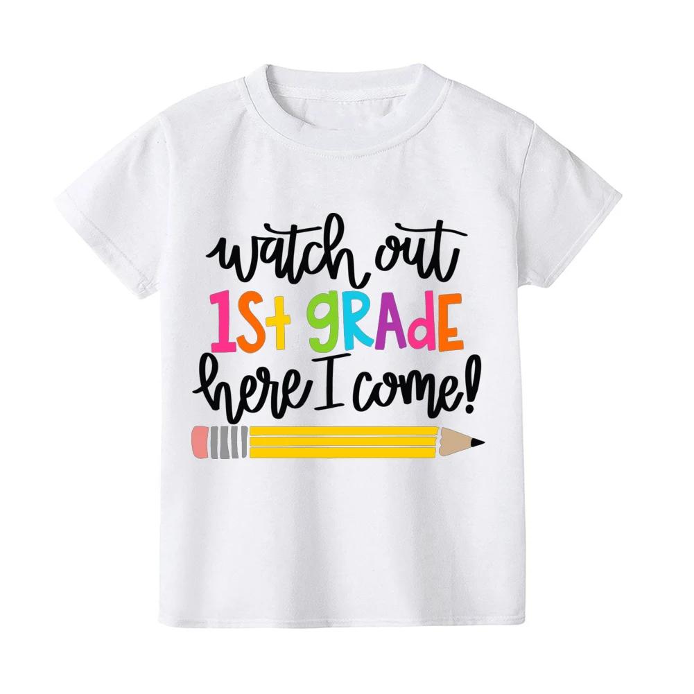 First Day of Kindergarten Kid TShirt Girl Boy Clothes Back To School Shirt Preschool 15th Grade Child Shirts School Opens Gift