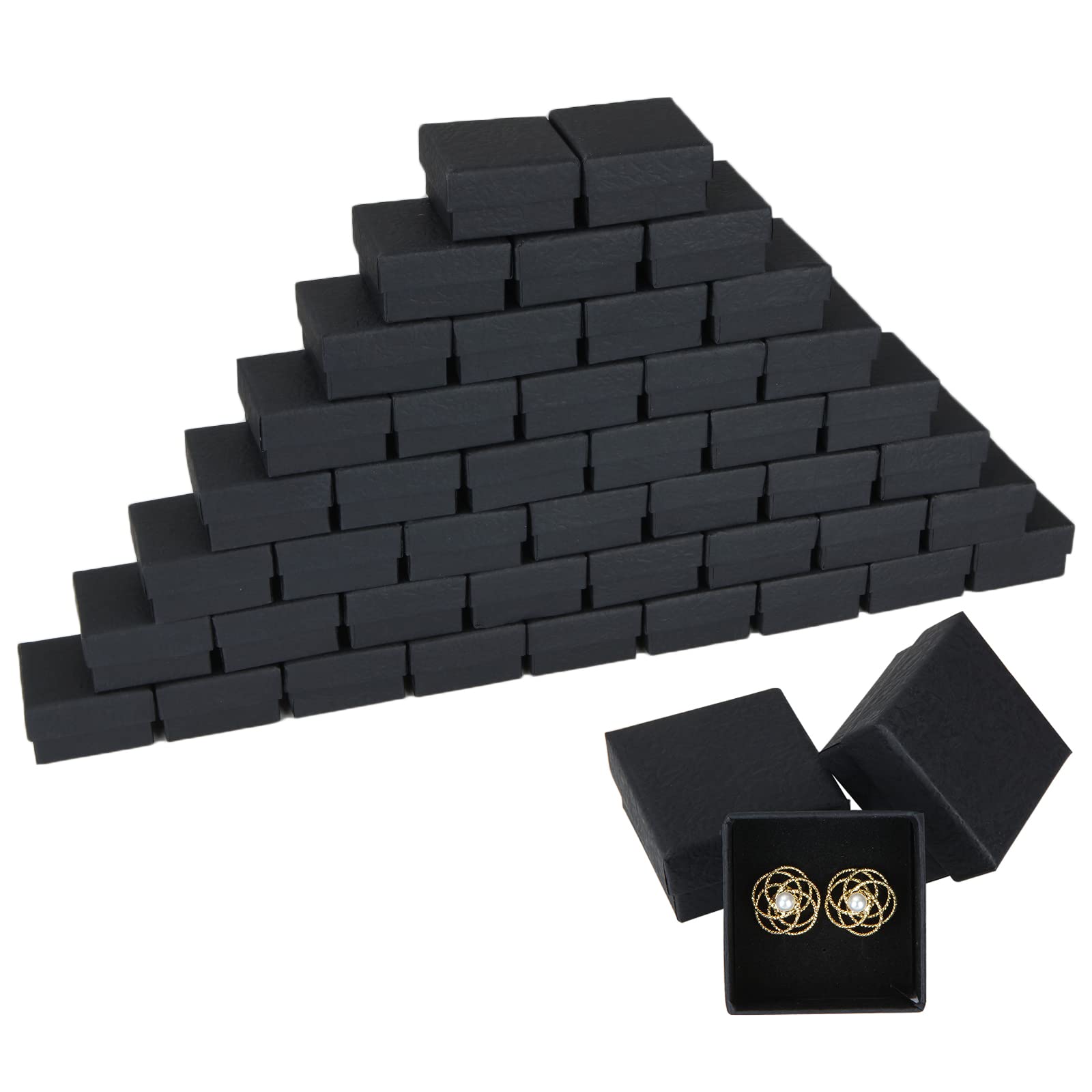 

RILIHII Подарочная коробка для кольца Подарочная упаковка 5 x 5 x 3 Крафт Губка Подарочная коробка [Набор 50] Коробка, Футляр, Коробка, Коробка, Квадратная, см, Кольцо, Аксессуары, Ювелирные изделия, Хранение, чёрный