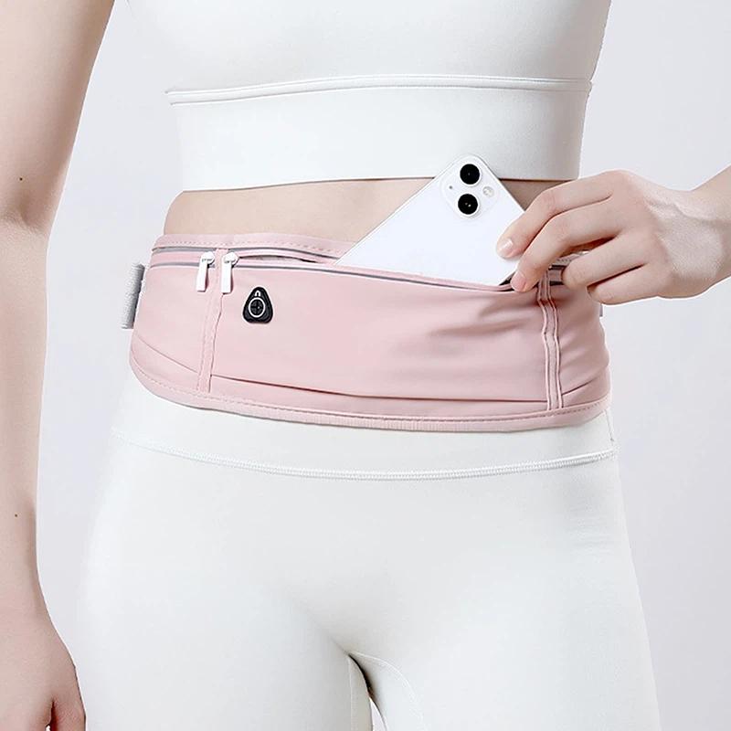 Waterproof Running Waist Belt With Three Pockets And Headphone Port Perfect For Jogging Hiking Outdoor Fitness Workouts