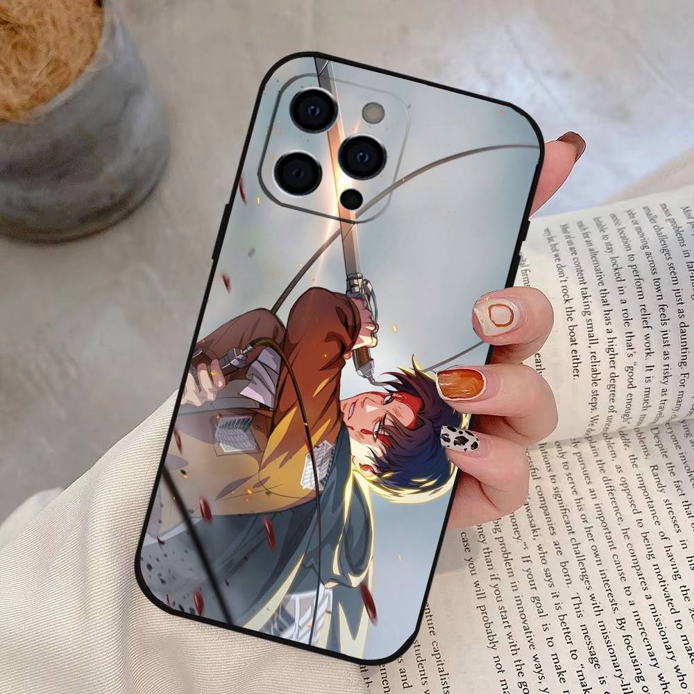 Eren Yeager Levi Ackerman Phone Case Silicone Soft For IPhone 17 16 15 14 13 12 11 X XR Plus Pro Max Plus
