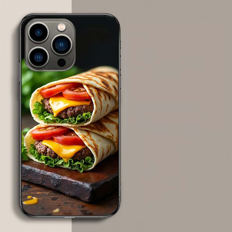 Käse Knuspriges Hähnchen Rindfleisch Verpackung Handyhülle Für Iphone 17 Air 15 Pro 14 Plus 16 Pro Max 17E 16E 12 13 Mini 11 Hülle Süß Fu