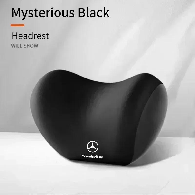 FA02Car Lumbar Back Support Headrest Neck Pillow Car Seat Cushion For Mercedes Benz AMG A B C E S V Class A180 CLK CLA GLE C200 C300