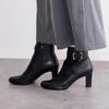 Buckle Heel Black 225 HIMIKO/Himiko/Side Boots/641406