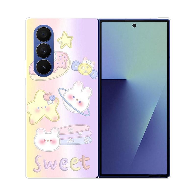 For Samsung Galaxy Z Fold 7 6 5 4 3 2 Case Transparent Protective Back Cover Hard PC Shell For Samsung Z Fold7 Fold6 Fold5 Etui