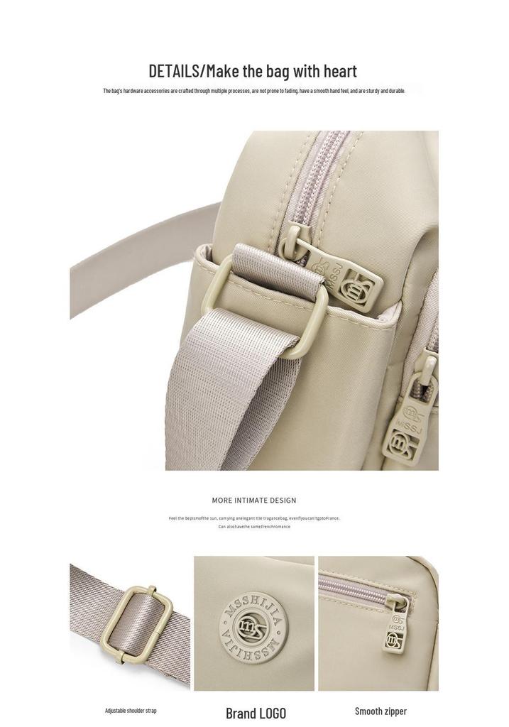 Sac bandoulière léger en nylon pour femme 2026 - Résistant à l'usure, Multi-couches, Polyvalent pour le quotidien et les trajets