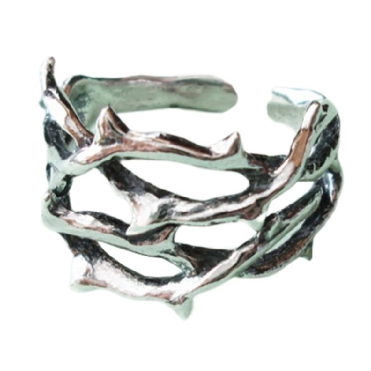 

Open Rings Thorn Finger Rings Thorn Adjustable Rings Alloy Material for Men 1