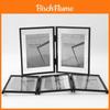 5 And 7 Inch Double Sided Transparent Fold Dual Photo Frame For Living Room Display