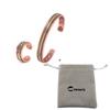 Vinterly Jewelry-Set Magnetic Copper Bracelet Ring Healing Energy Women 8.3mm Rose Adjustable Open Cuff Bangles Resizable