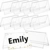 10 pièces de Cartes de Table Transparentes Acryliques en Forme de V 8x15cm pour Mariages Événements et Conférences Épaisseur 1.2mm Réutilisable Décor de Table