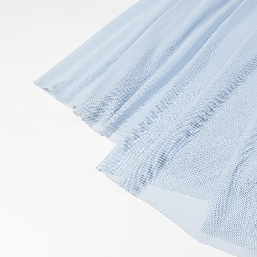 Women's Mesh Patchwork Strapless Evening Gown with Ribbon - European and American Style