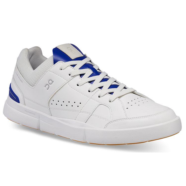 Auf Federer X  The Roger Stoff Leder Bequem Lässig Rutschfest Langlebig Leicht Low Top Sneaker Herren Sneaker Weiß Indigo 48.98509