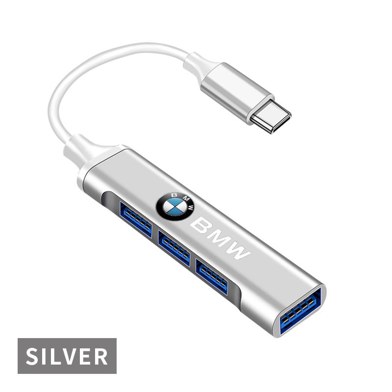 1Pc Type-C Turn USB Adapter Multi Port Distributor Hub For BMW F20 F40 F22 F30 E90 F32 F10 F06 F07 F46 M3 M4 M5 E60 Z4 G20