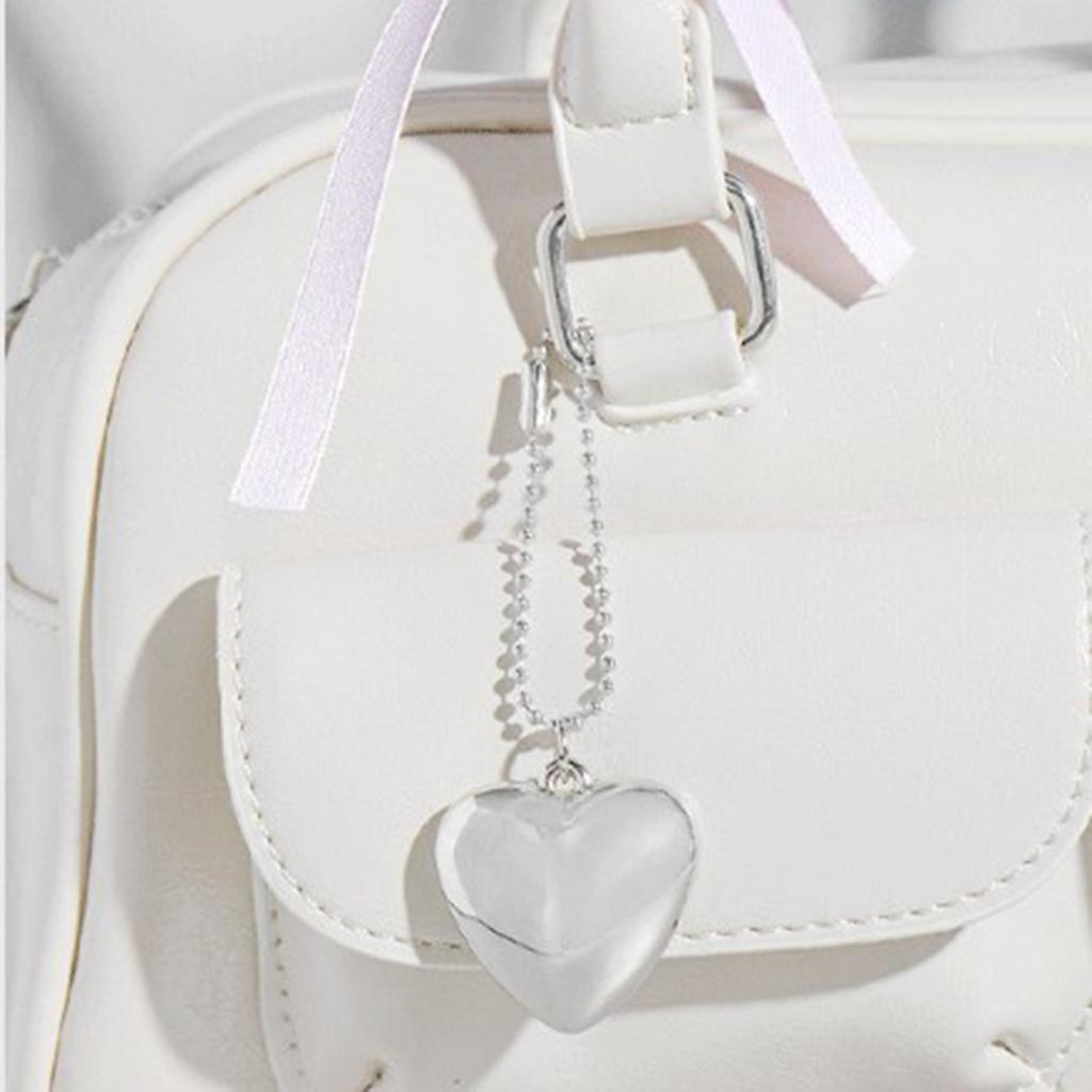 3Pcs Bowknot Key Chains with Faux Pearls Fashionable Heart Star Keyring Handmade Decoration for Handbags and Car Keys