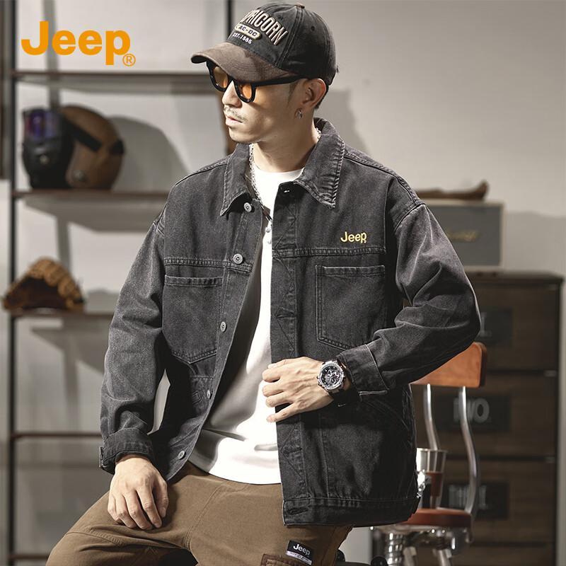 

JEEP Men s Classic Loose Fit Denim Jacket 3XL