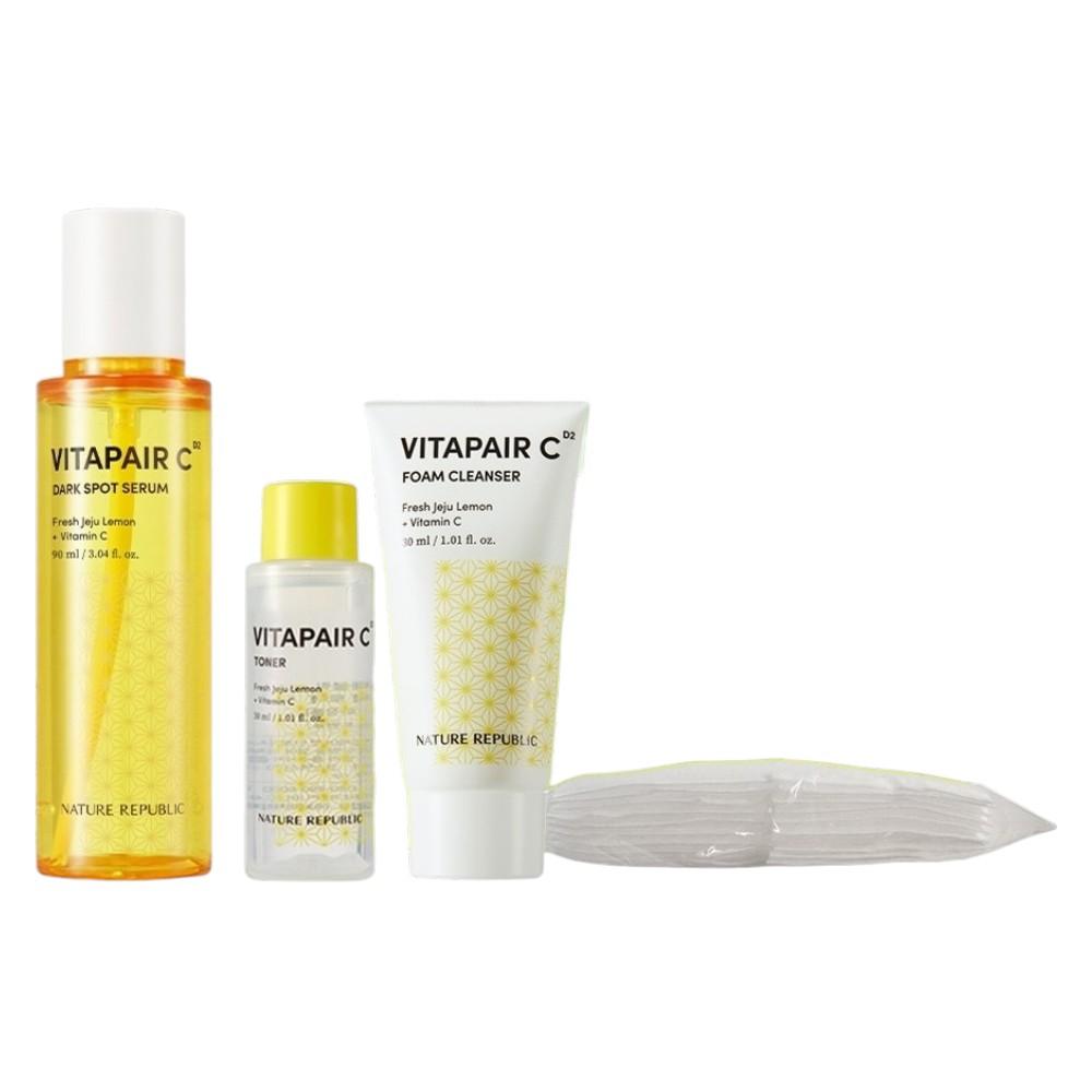 

Nature Republic Vitapair C Dark Spot Serum Large Capacity Special Set, Brightening & Radiant Skin Care, 90ml + 30ml + 30ml