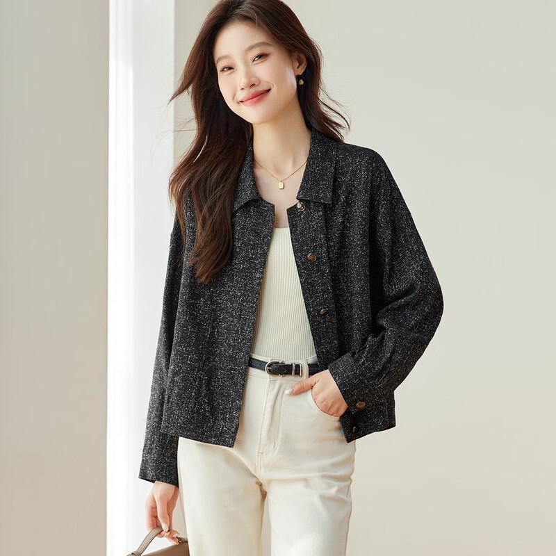

Srcr Women s 50 Momme Spun Silk Heavyweight Short Cardigan 2XL