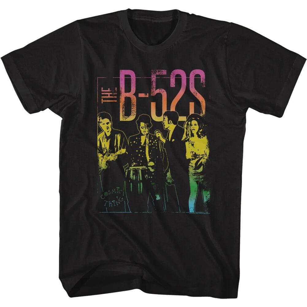The B-52 s Colored Silhouette Cosmic Thing Men s T Shirt New Wave Music Merch 2XL