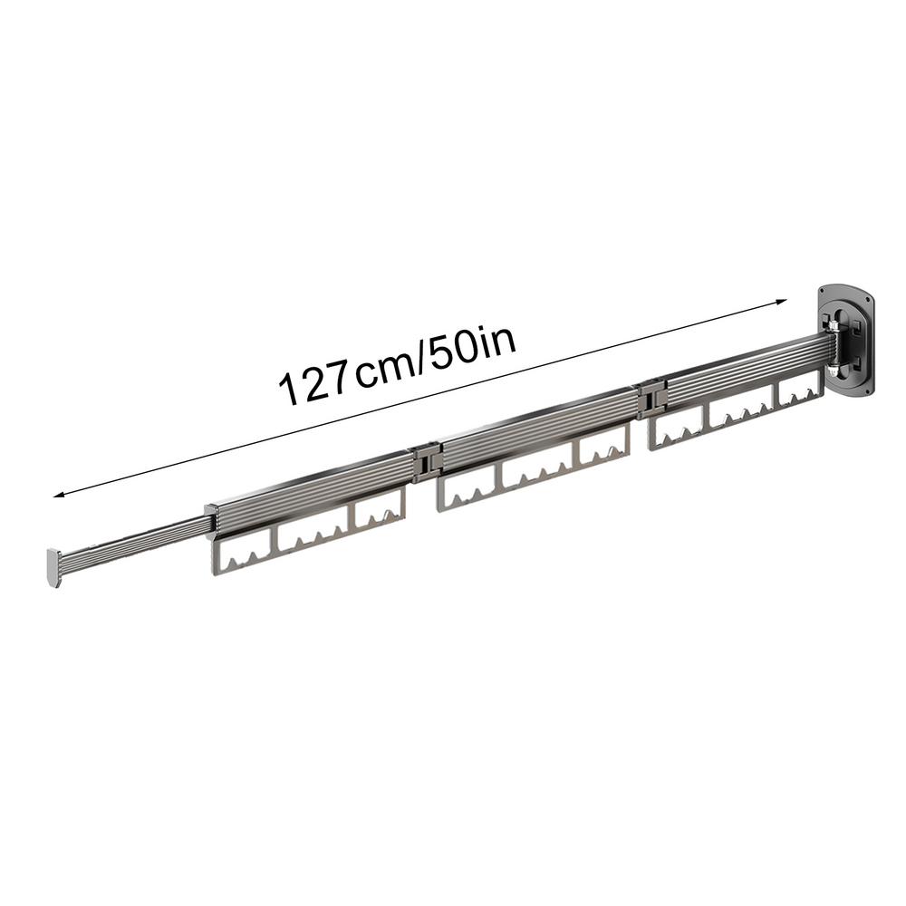 Clothes Drying Rack  Aluminum Alloy Folding Drying Rack Wall-mounted Collapsible Drying Rack Space Saver Clothes Dryer