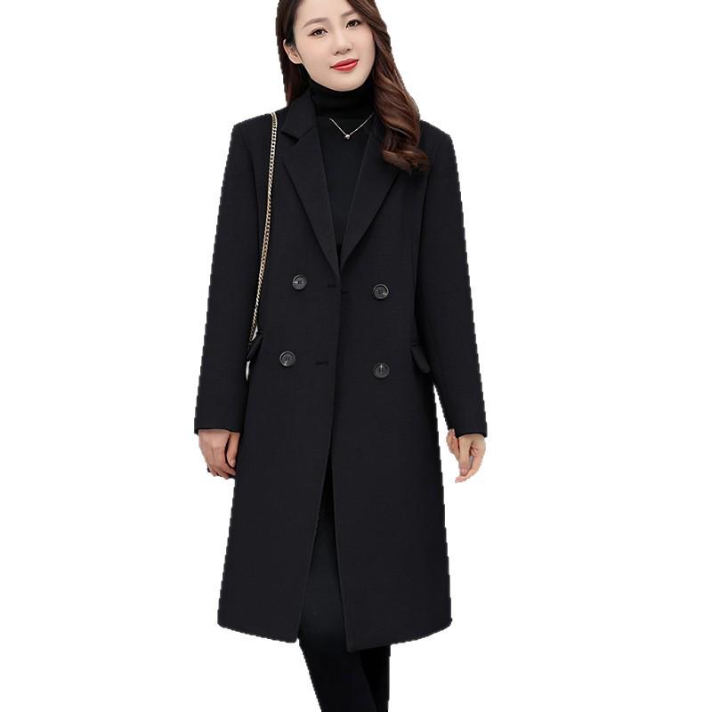 2026 Autumn/Winter Plus Size Women's Mid-Length Wool Suit Coat [0815]