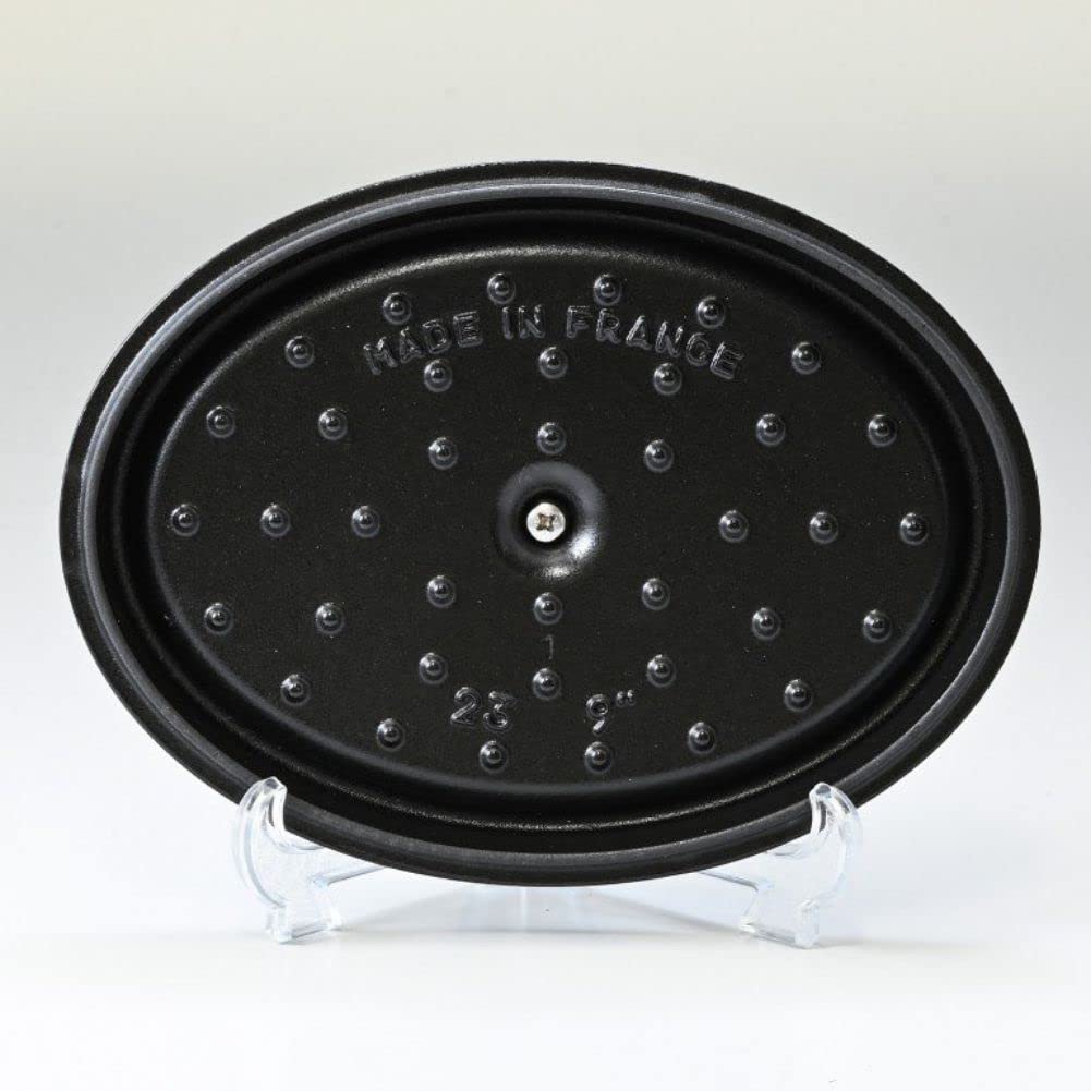 STAUB Pico Cocotte Oval Cast Iron Enamel Pot, Black, 23cm, 2.35L, 1102325 (Product Code: 40500-231-0) [Parallel Import]
