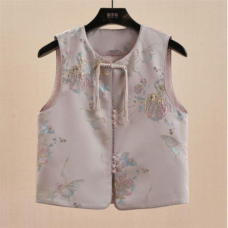 New New Original Pink Three-dimensional Jacquard New Ankola Red Vest New Versatile