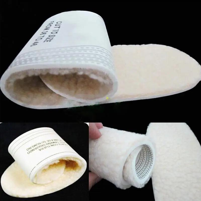 1 Pair Unisex Men Wemen Winter Warm Soft Wool Winter Shoe Insole Pad Size 36-46