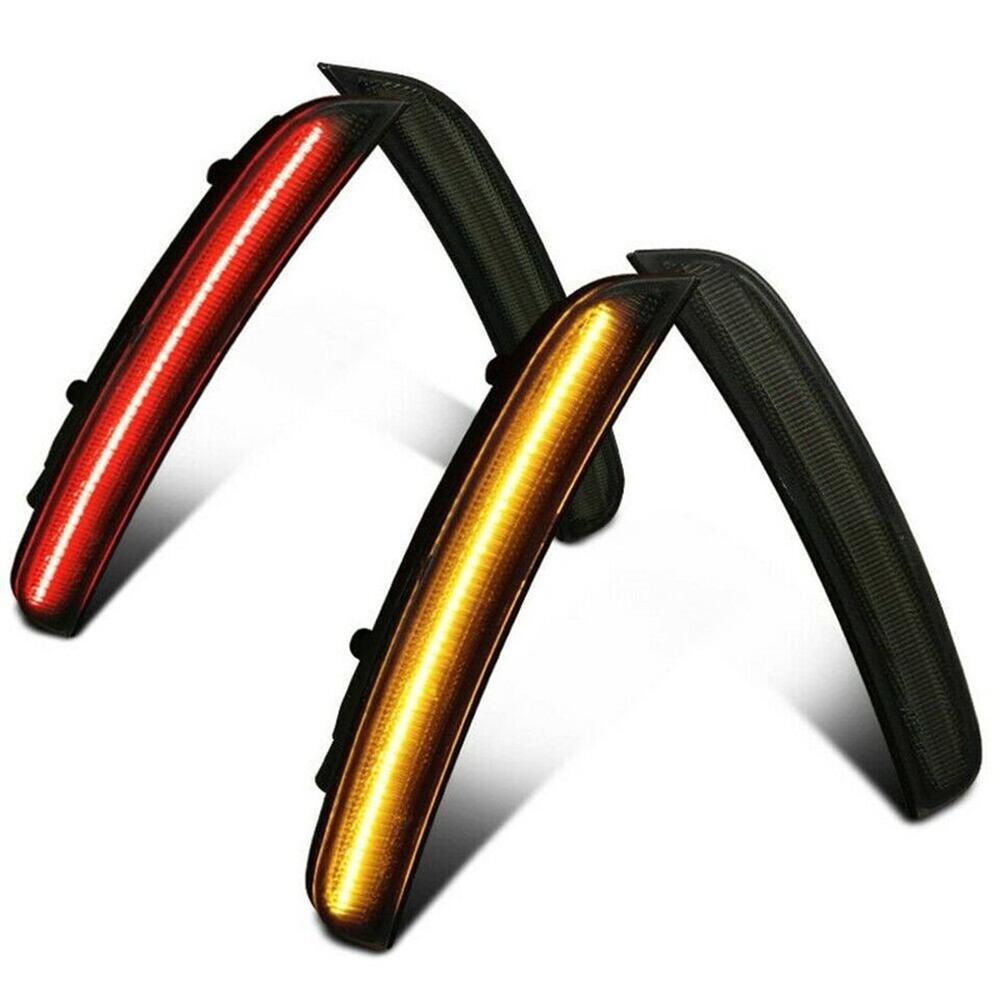 4 Stück LED Seitenmarkierungsleuchten Vorne Hinten Für 2015-2023 Dodge Charger Getönte Linse