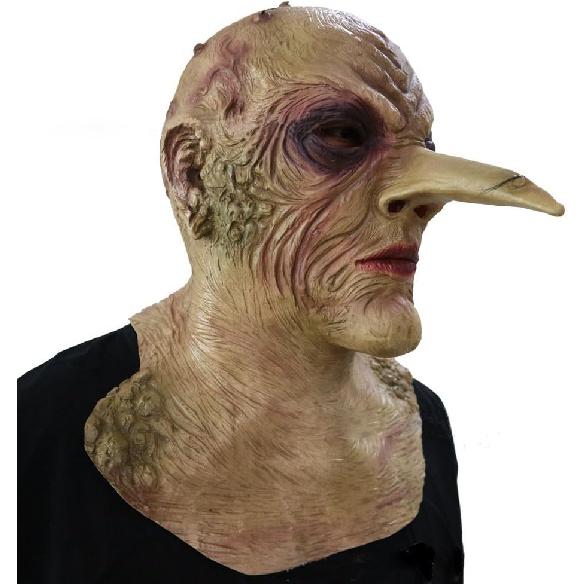 Witch Mask, CX shouzuo Halloween Costume Party Prop The Grand High Witch Nose Ghoul Scary Latex Fancy Dress Demon Long Pointed Nose Monster Mask
