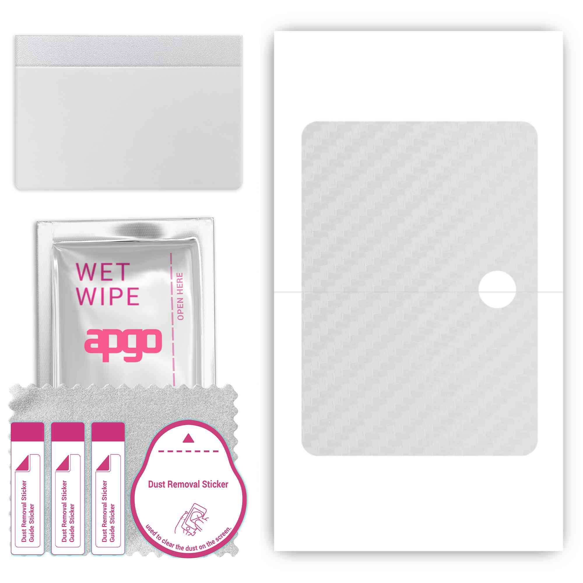 

apgo Protective Skin Sticker for the back compatible with OnePlus Pad, Wrap Film, Foil, Vinyl - Pattern Transparent Carbon