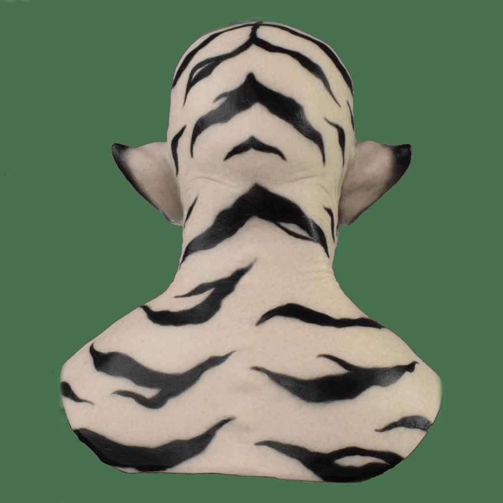 Halloween Horror Animal Sherry Khan Tiger Mask Stage Makeup Performance Prop Funny Tiger Head Mask