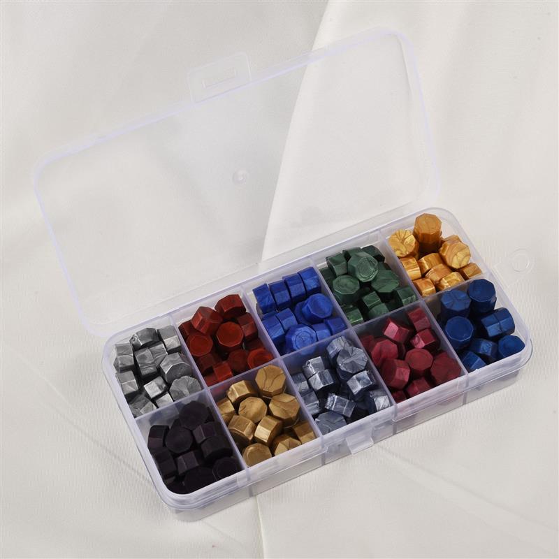 Boxed Lacquer Sealing Wax Ancient Octagonal Paint Sealing Wax Box Set Stamp Beads DIY Craft Invitation Envelope Wedding Wax Seal