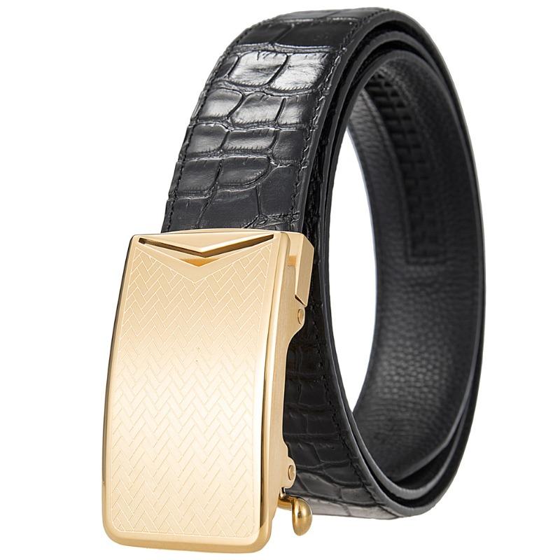 Meier Men s casualfashion stainless steel buckle belt inch and a half first layer cowhide belt 3.5