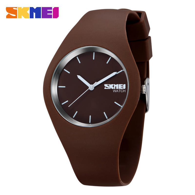 SKMEI 9068 Wristwatches For Lady Fashion Casual Watch Female Gift Women Watches Man Silicone Strap 3Bar Waterproof Clock Quartz
