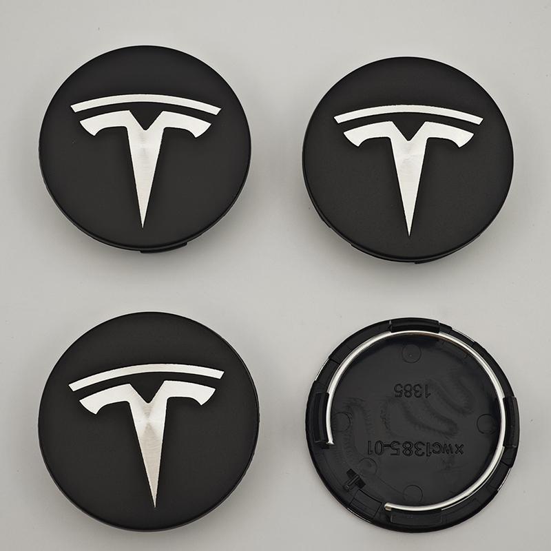 4 Stück/Set ABS 56mm Tesla Original Auto Radnabenkappen Logo Emblem Für Tesla Model 3 Y S X Felgen Radnabenabdeckungen Kappen Abzeichen Zubehör