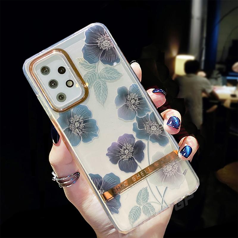 Flower Leaf Soft Silicone Case For Samsung Galaxy A12 A52 A72 5G A51 A71 S20 FE S21 S30 Plus Ultra iPhone 12 11 Pro Max 8 7 Plus Clear Back Cover