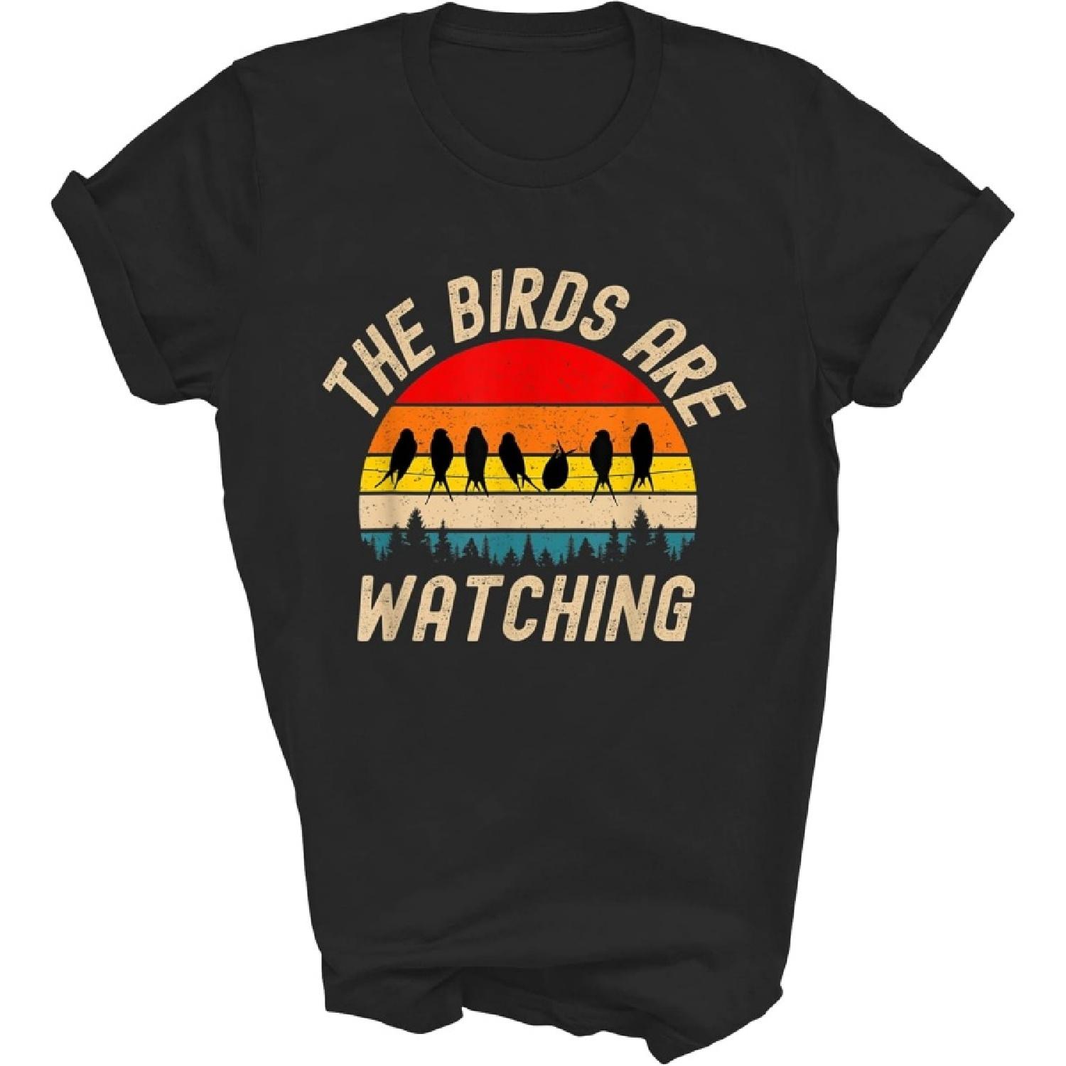 Lunar Zone Bird Watching Goes Both Ways Birds Arent Real are Not Real Bird Spies 20 Gift Unisex Shirt Women Men T-Shirt (Black;3XL) XXXXXL разноцветный
