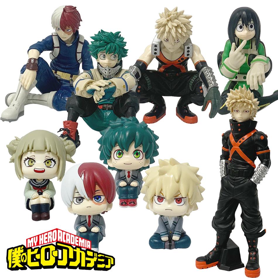 My Hero Academia Anime Figure Set Midoriya Bakugou Ochaco Collectible Toys for Kids Birthday Christmas Gift