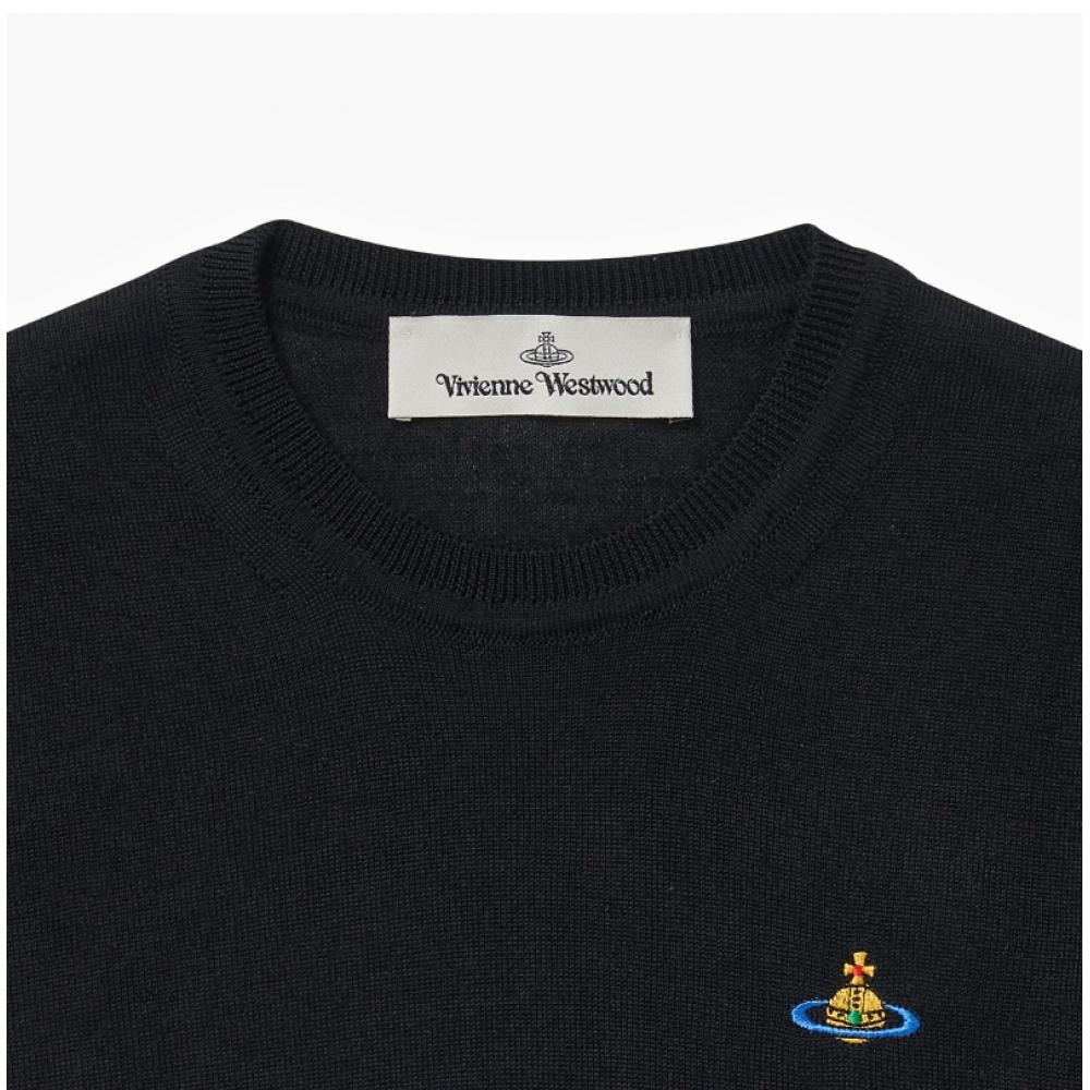 Vivienne WeStwood 1803002q Y001v N401 Bear Orb Logo Embroidery CaShmere Top Short Sleeve Women S Knit