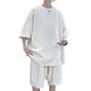 Teen Boys' Trendy Waffle Knit Summer Sports Set - Shorts & Short Sleeve T-shirt