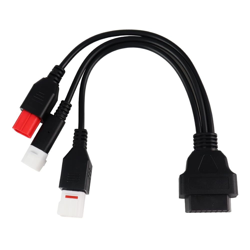 

Кабель-разъем OBD2, Проверка ошибок, 3-в-1, Универсальный, Сверхпрочный, для подключения к диагностическим инструментам, мотоциклам и автомобилям