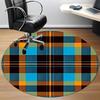 1pc Tartan Pattern Chair Carpet for Office, Non Slip, Soft and Durable Office Rug