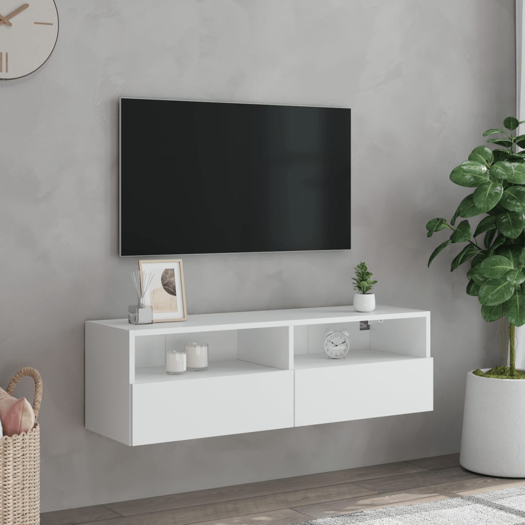 Wandmontierter Fernsehtisch mit multifunktionalem Stauraum, geeignet für verschiedene Zimmerarten, 100x30x30 cm