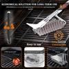 Edelstahl BBQ Grillbürste mit abnehmbarem Griff Sichere Draht-Grillbürste BBQ Reinigungsbürste Grillrost-Reiniger JT436