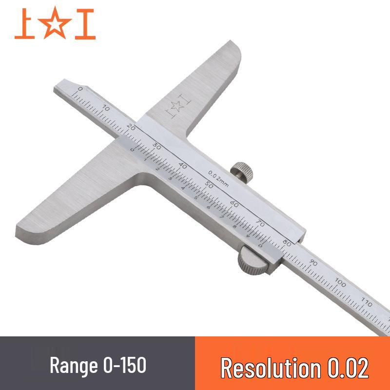 Vernier Depth Caliper, Stainless Steel 0-150/200/300/500mm 500mm