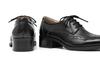 Genuine Thick Oxford [ZUYEE] Women's Lace-up Shoes, Leather, Wingtip, Heel, Shoes, Commuting, Black, 23.0cm