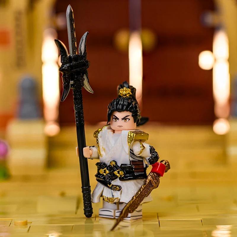Building Block Man Figurine Three Kingdoms Zhuge Liang Armor Version Lu Bu Children's Assembly Toy Boy Holiday Gift Collection