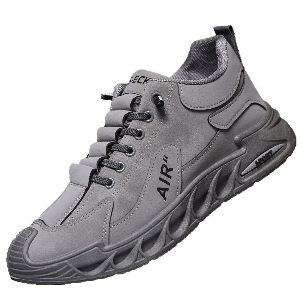 Spring New Men's Shoes Casual Versatile Breathable Trend Simple Versatile Free Lace-up One Pedal Thick-soled Dad Men's Shoes