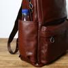 NZPJ Leather Men's Backpack European and American Fashion Travel Bag Vintage Head First Layer Cowhide Leisure Backpack