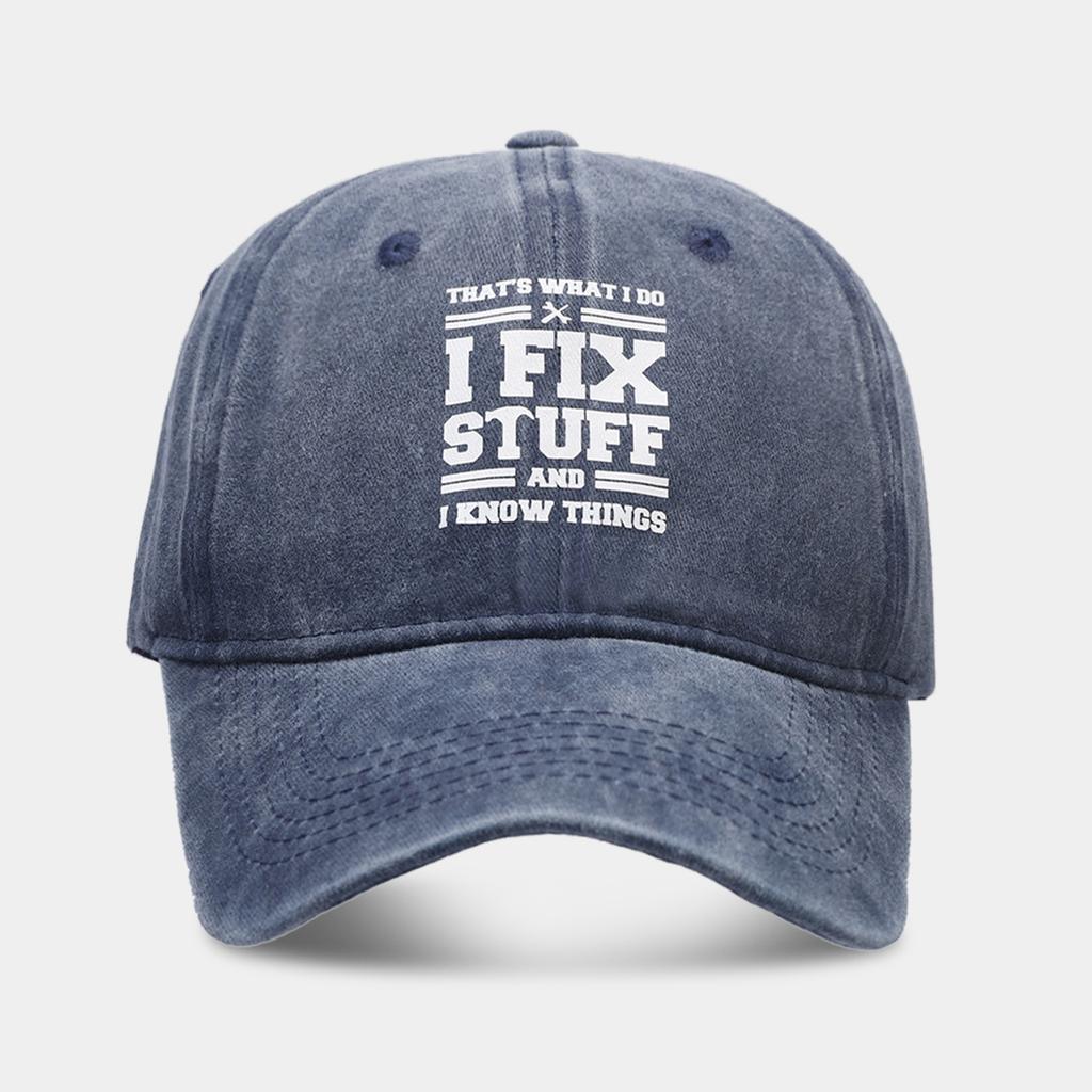 Cross-border Washed Cotton Printed Hat, Distressed Dad Cap, Men's Retro Export Baseball Cap, Best-selling Soft-top Sun Hat